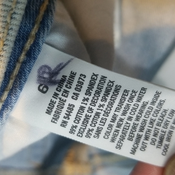 3/$25 American Eagle Size 6 Distress Booty Shorts Jean Denim - Picture 5 of 5